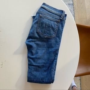 Rag & bone low rise distressed cropped jeans